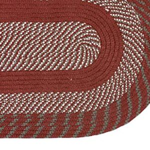 Better Trends Newport Braid Collection is Durable and Stain Resistant Reversible Indoor Utility Rug 100% Polypropylene in Vibrant Colors, 22" x 40" Oval, Barn Red