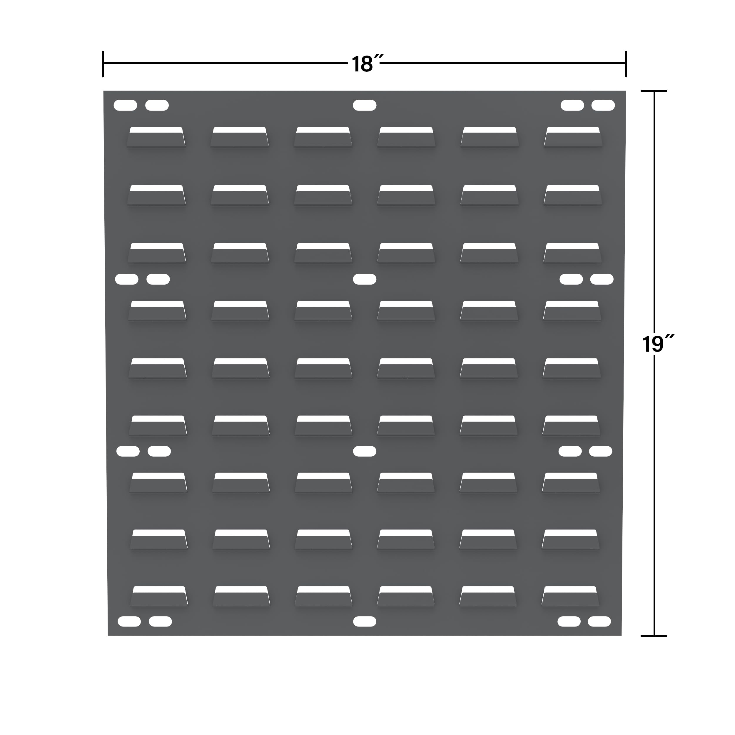 Akro-Mils 30618 Louvered Steel Wall Mount Panel Garage Organizer for Hanging AkroBin Storage Bins, 18-Inch W x 19-Inch H, White, 4 Pack