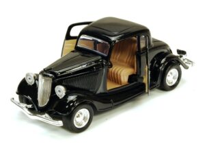 1934 ford coupe, black - motormax 73217 - 1/24 scale diecast model toy car