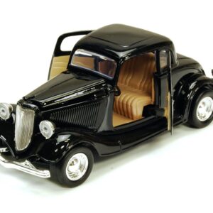 1934 Ford Coupe, Black - Motormax 73217 - 1/24 Scale Diecast Model Toy Car