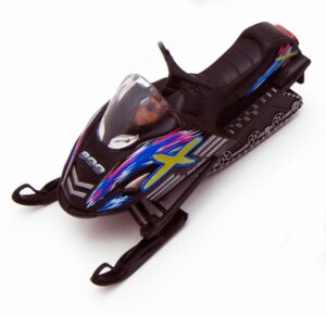 kinsmart diecast model snowmobile turbo 5.25" black