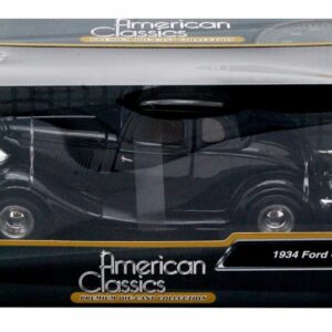 1934 Ford Coupe, Black - Motormax 73217 - 1/24 Scale Diecast Model Toy Car