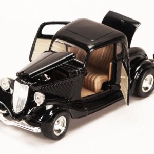 1934 Ford Coupe, Black - Motormax 73217 - 1/24 Scale Diecast Model Toy Car