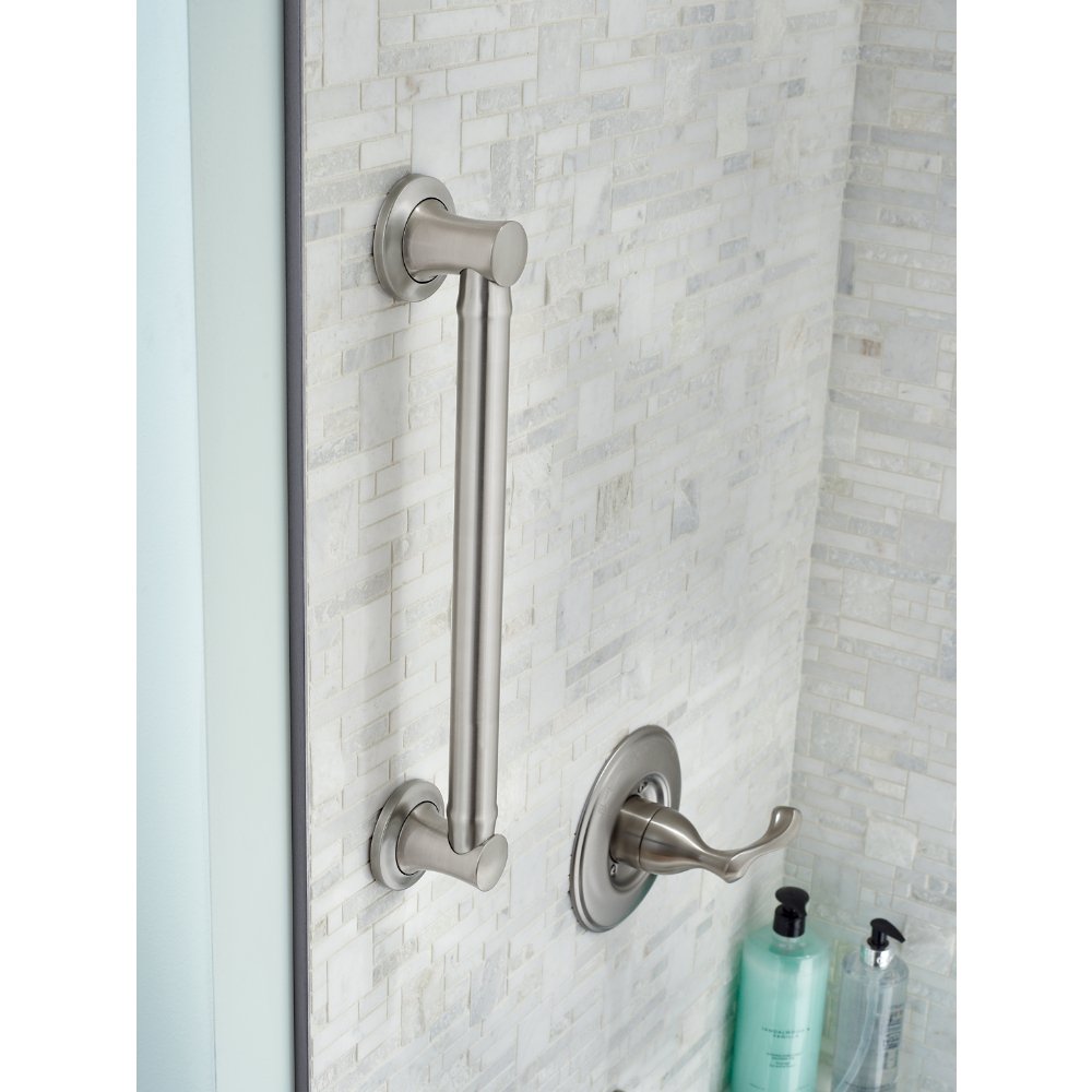 Delta Faucet DCL5916-BN Carlisle Bathroom Safety, 16 inch x 1 1/4" Decorative Grab Bar, Brushed Nickel