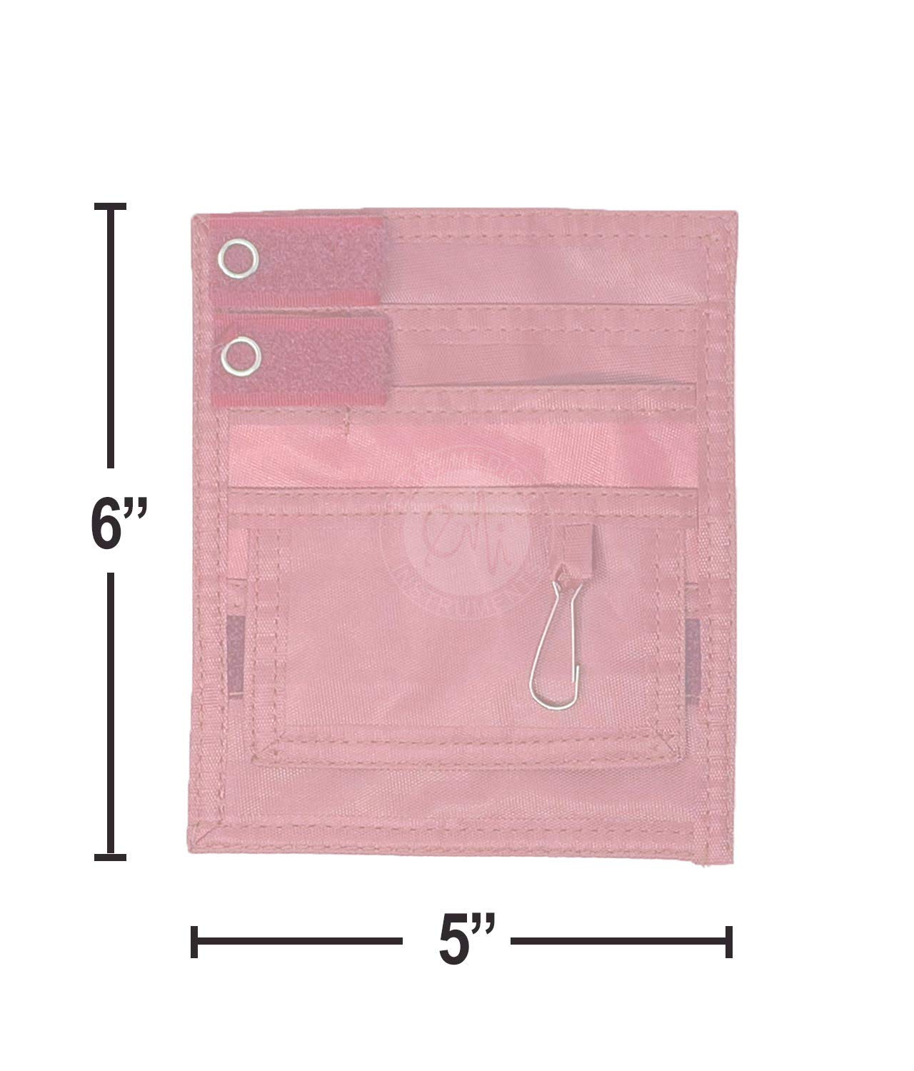 EMI Nylon 5 Pocket Nurse Scrub Organizer - Pink (EAO-314-P)