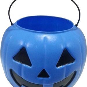 Halloween Pumpkin Jack O' Lantern Candy Bucket (Blue)