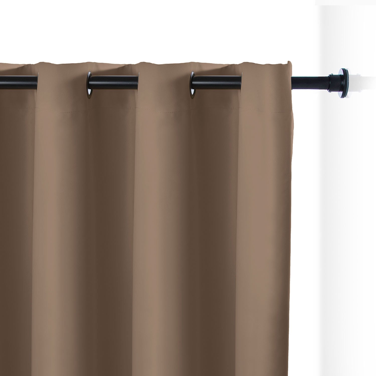 Room/Dividers/Now Tension Rod Room Divider Curtain Kit - Large A, 8ft Tall x 6ft 8in - 9ft 6in Wide (Mocha) | Premium Curtains for Room Partition, Create Privacy, Blackout, Noise Reduction