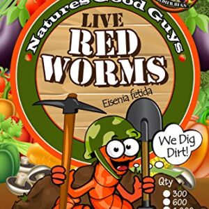 NaturesGoodGuys Live Redworms Composting Red Worms - 600 Red Wigglers