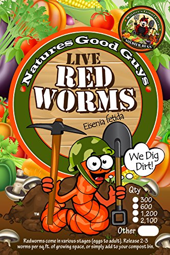 NaturesGoodGuys Live Redworms Composting Red Worms - 600 Red Wigglers