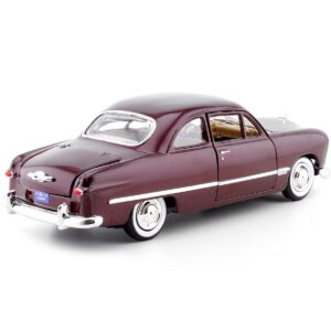 1949 Ford Coupe, Burgundy - Motormax Premium American 73213 - 1/24 Scale Diecast Model Car,unisex-children