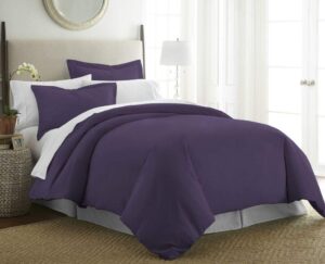 ienjoy home and ultra soft set, duvet cover, purple, queen