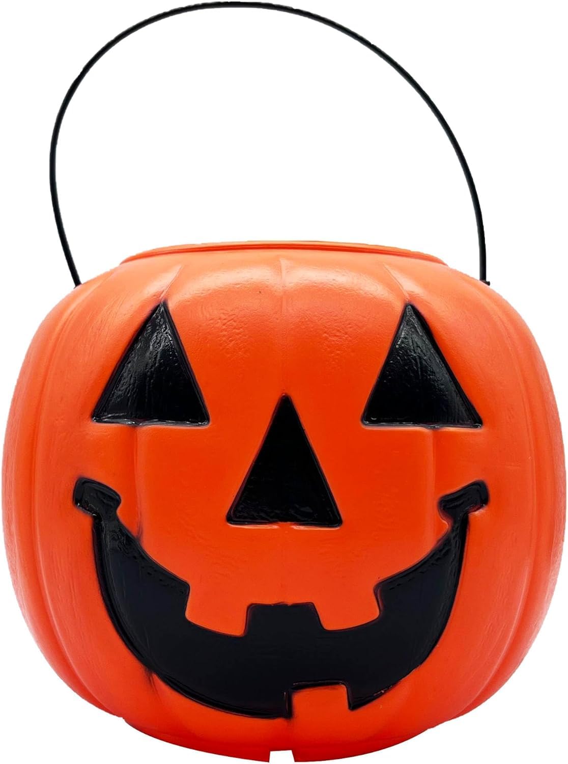 Halloween Pumpkin Jack O' Lantern Candy Bucket (Orange)