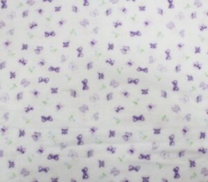 cotton flannel fabric butterfly purple / 45" wide/sold by the yard