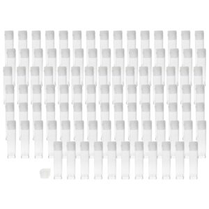 the beadsmith clear plastic tubes - 2 x .5 inch square tubes - flat caps - use for beads, bath salts, wedding & party favors, home or office storage - bag of 100