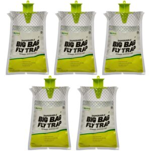 rescue! big bag fly trap – disposable, outdoor use - 5 traps