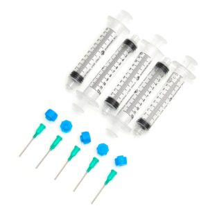 Dispense All - The 5 Pack - 10ml Industrial Syringes with Blunt Tipped Dispensing Needles and Storage Caps | Ink Juice Oil Wood Glue Adhesive, Refill Cartridges Pens | Arts Crafts Science Laboratory