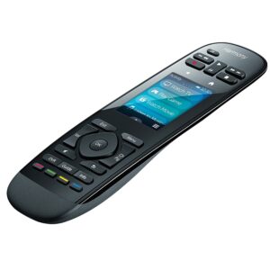 Logitech Harmony Remote with Customizable Touch Screen and Closed Cabinet RF Control - Black (Renewed)