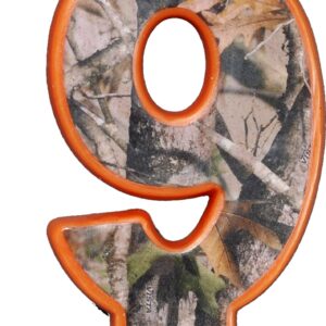 Camo Birthday 3 Inch Number "9" Nine Candle, Next Camo Party Collection by Havercamp