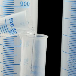 Plastic Transparent Blue Line Liquid Graduated Measuring Cylinder Lab Test Tube 10ml /25ml /50ml /100ml/ 250ml /500ml / 1000ml Pack Of 7