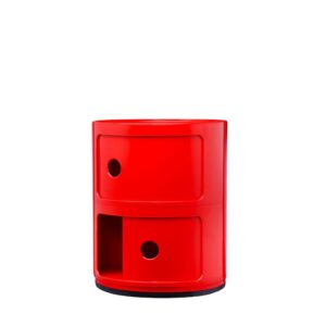 Kartell Componibili Drawers by Anna Castelli Ferrieri, Opaque Red