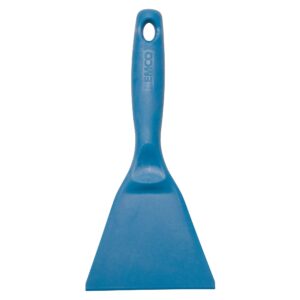 remco - a vikan company 6963 blue polypropylene high-temp hand scraper, injection molded blade, 9.7" l x 4.4" w, 1 piece