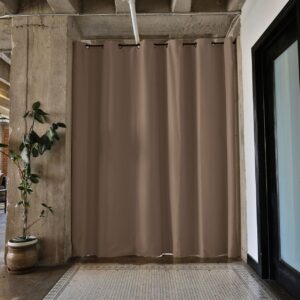 Room/Dividers/Now Tension Rod Room Divider Curtain Kit - Large A, 8ft Tall x 6ft 8in - 9ft 6in Wide (Mocha) | Premium Curtains for Room Partition, Create Privacy, Blackout, Noise Reduction