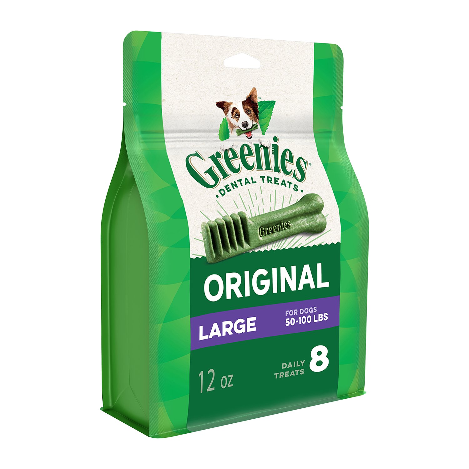 GREENIES Original Large Dog Dental Chews - 12 Ounces 8 Treats