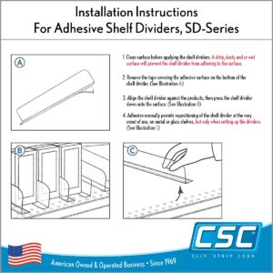 3" x 15-9/16" Shelf Divider, SD-3016, Pack of 50 | Clip Strip Corp