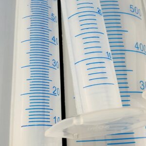 Plastic Transparent Blue Line Liquid Graduated Measuring Cylinder Lab Test Tube 10ml /25ml /50ml /100ml/ 250ml /500ml / 1000ml Pack Of 7