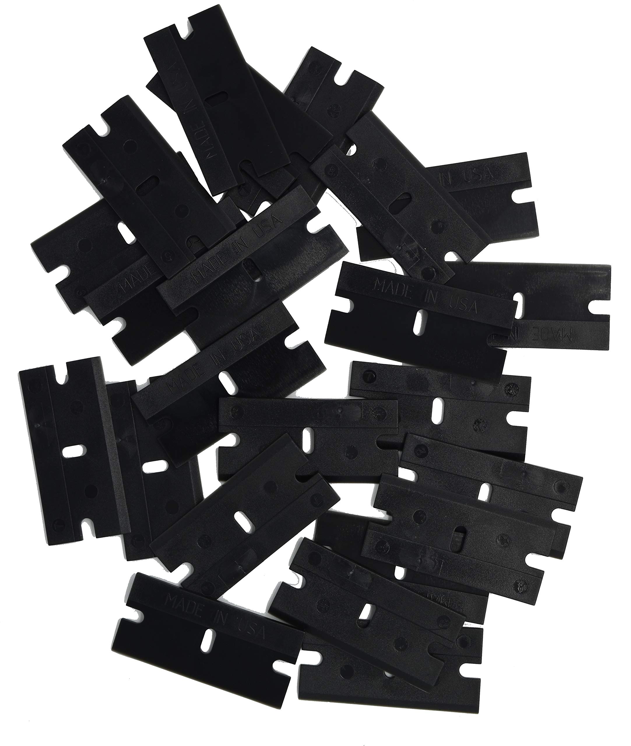 100 Single Edge Plastic Razor Blades -Black