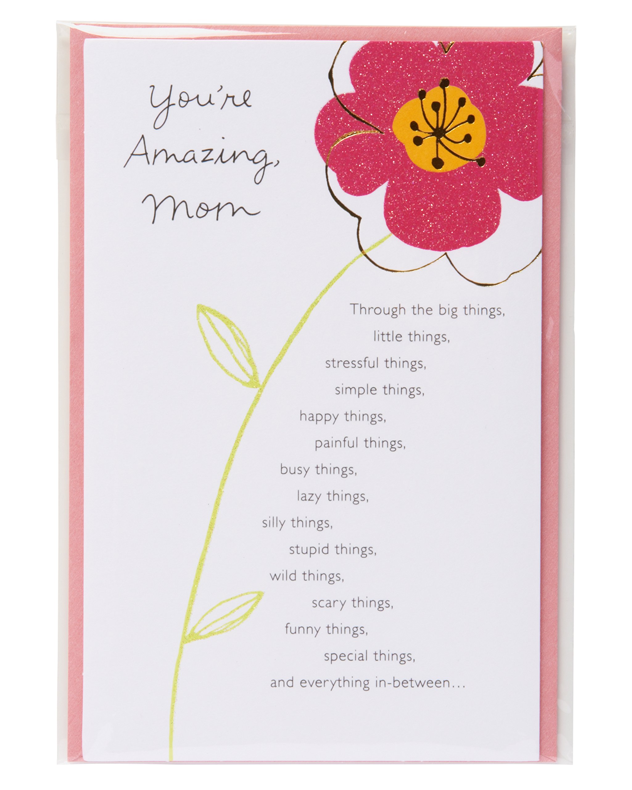 American Greetings Birthday Card for Mom (Floral, You’re Amazing)