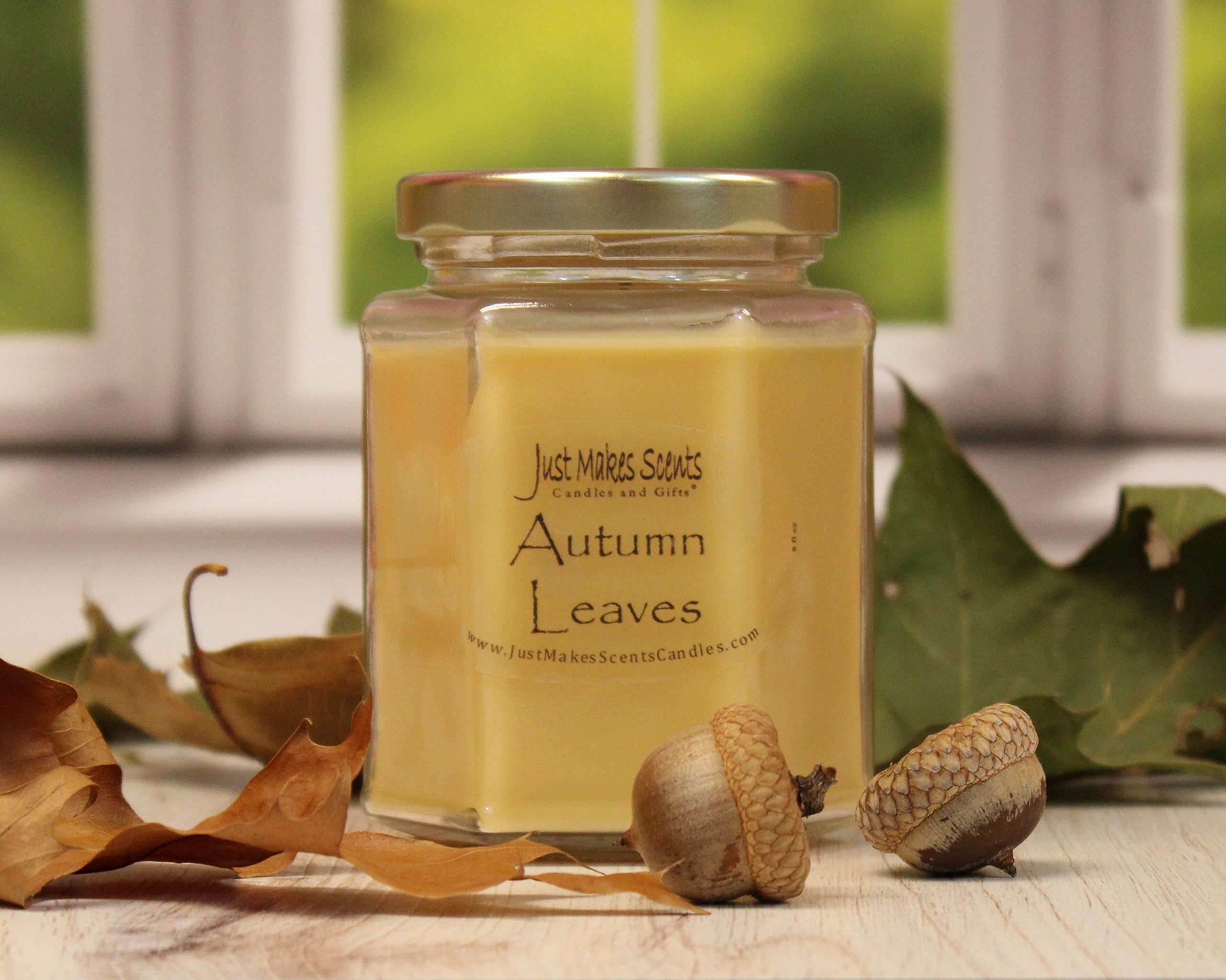 Autumn Leaves Scented Blended Soy Candle by Just Makes Scents