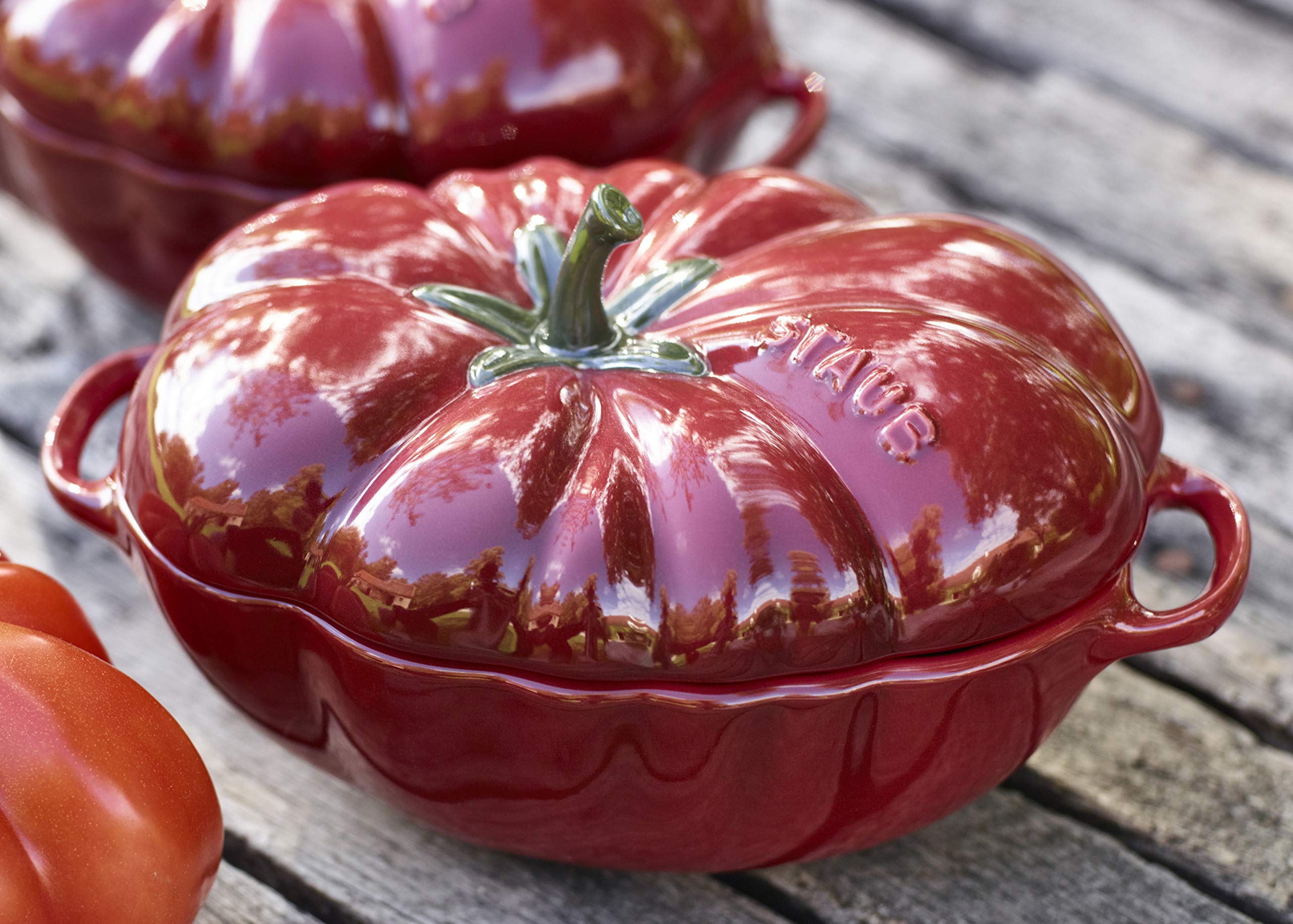 Staub Tomato Casserole 40511-855-0 Enamelled Surface Ceramic