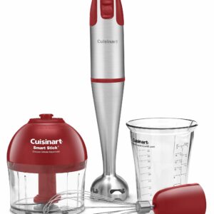 Cuisinart CSB-79R Smart Stick 2-Speed Hand Blender, Stainless Steel/Red, 2018