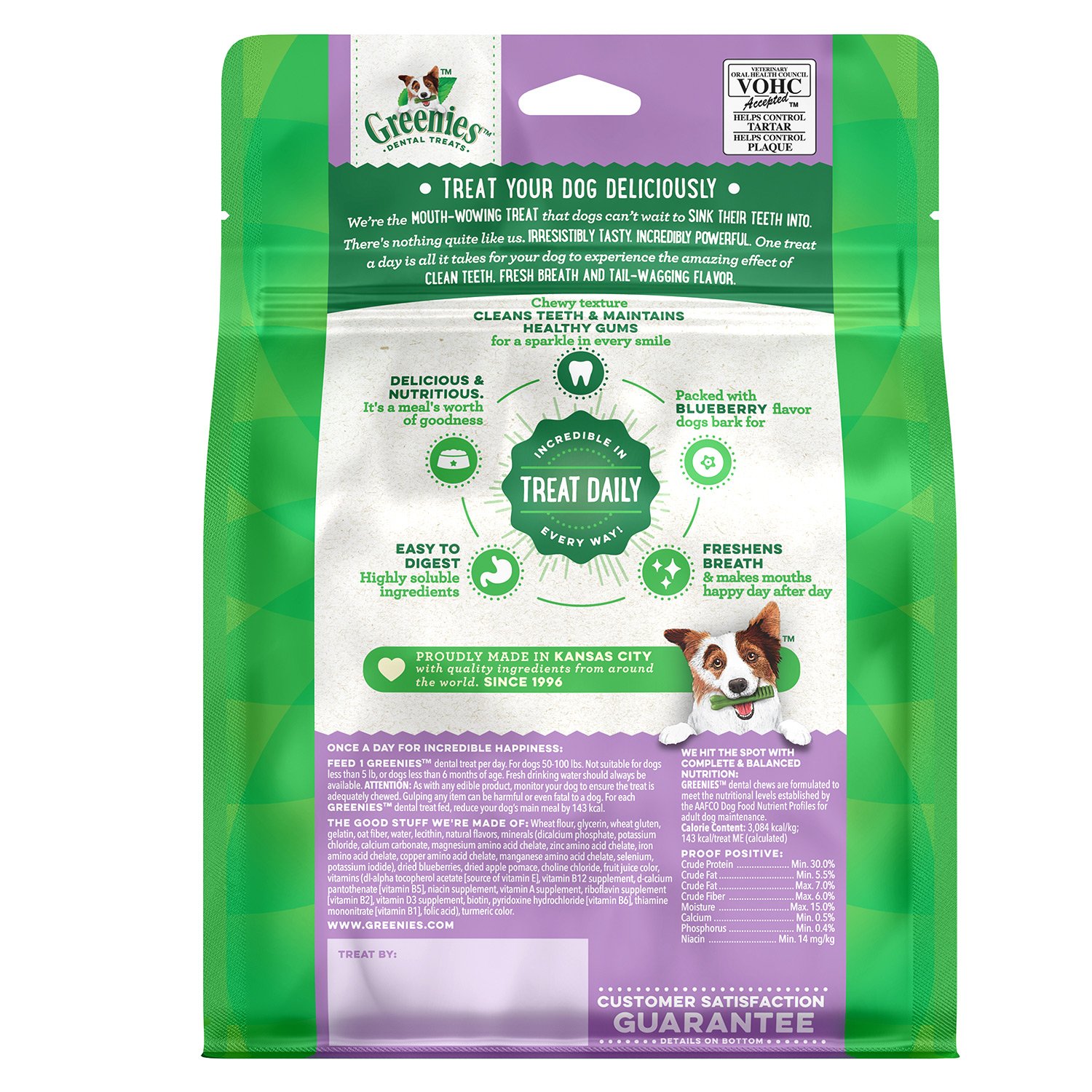 GREENIES Blueberry Flavor TEENIE Dog Dental Chews - 12 Ounces 43 Treats