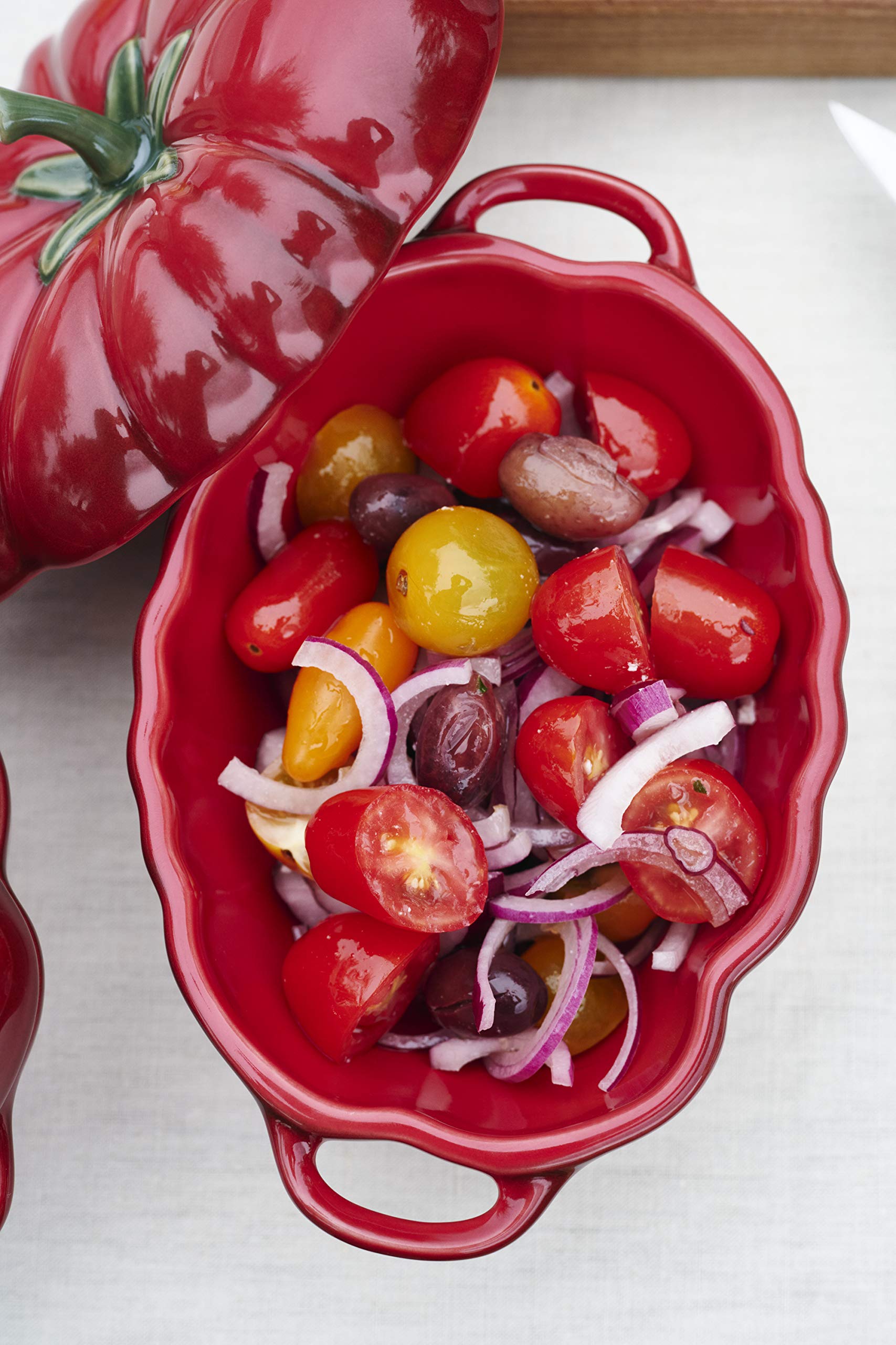 Staub Tomato Casserole 40511-855-0 Enamelled Surface Ceramic