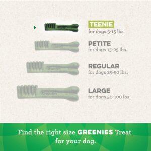 Greenies Dental Dog Treats Teenie Size, Original Flavor (12 Ounces. 43 Treats)