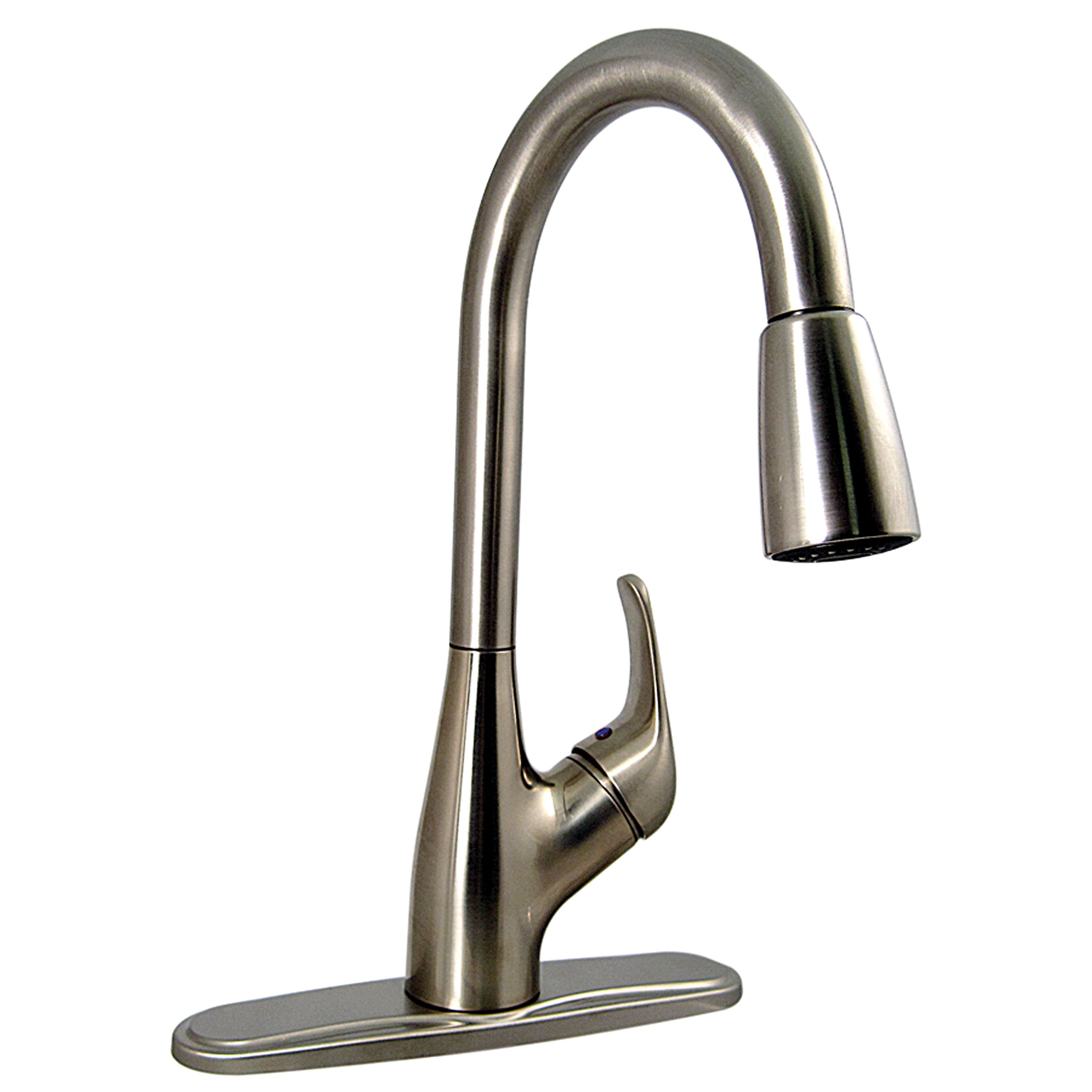 VALTERRA Phoenix PF231461 Single Handle Pulldown Kitchen Faucet, Brushed Nickel