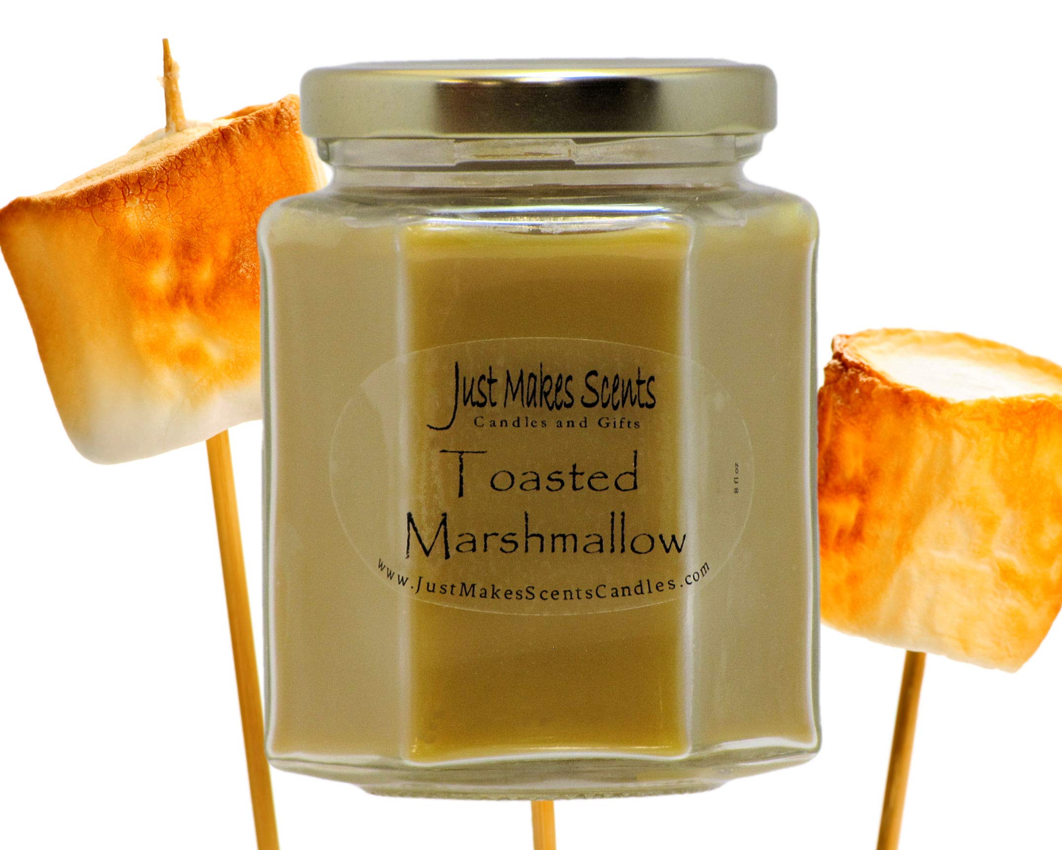 Toasted Marshmallow Scented Blended Soy Candle by Just Makes Scents