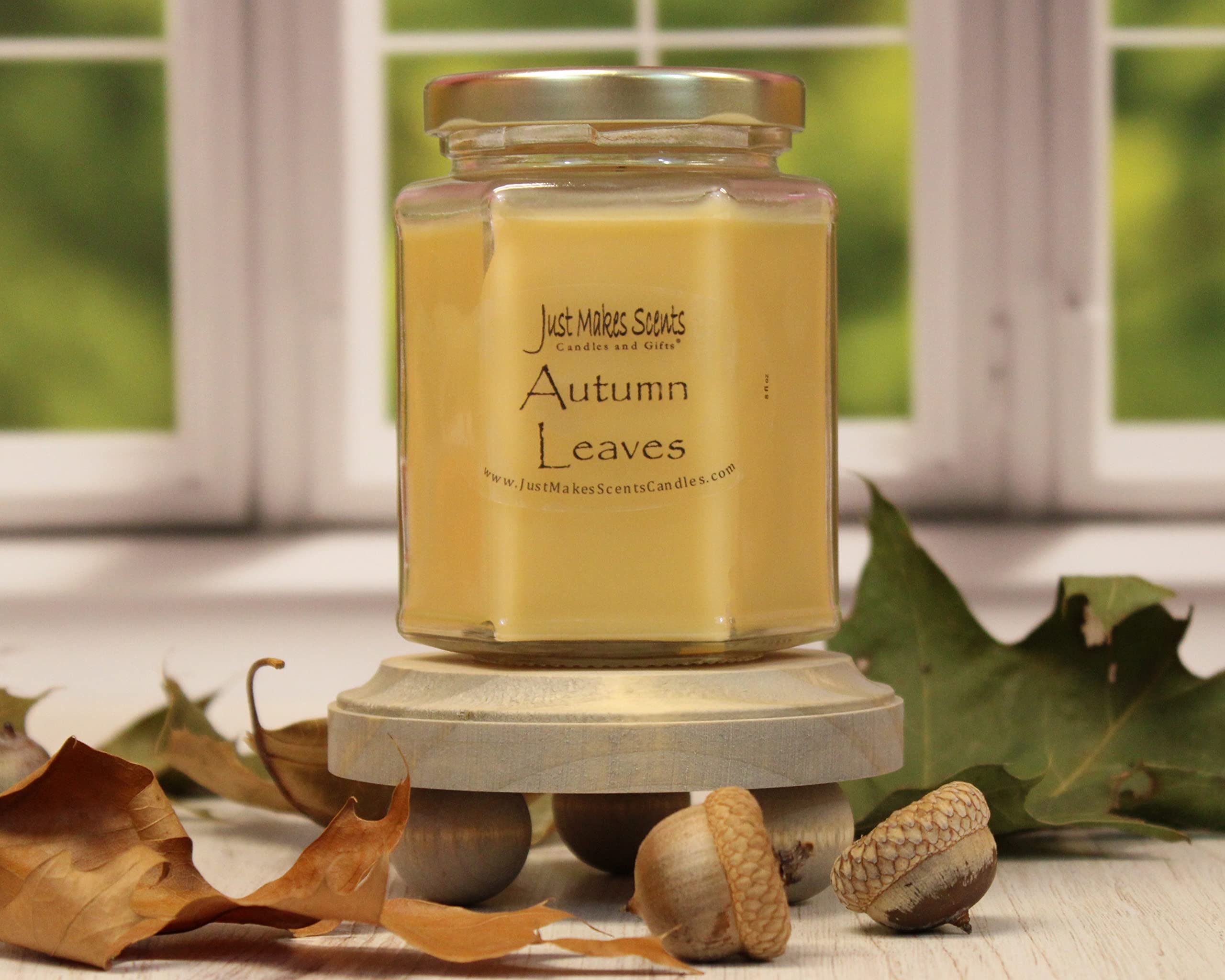 Autumn Leaves Scented Blended Soy Candle by Just Makes Scents