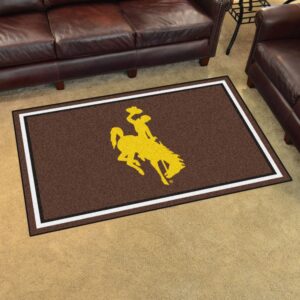 fanmats 18563 ncaa university of wyoming 4x6 rug