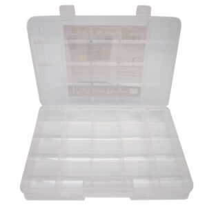 The Beadsmith Keeper Box - Medium Size - 10-3/4 x 7-1/2 inches, Storage Organizer with 20 compartments, Art Supply Organizers for Craft, Jewelry, Nail Art and More