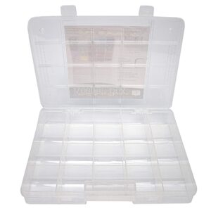 the beadsmith keeper box - medium size - 10-3/4 x 7-1/2 inches, storage organizer with 20 compartments, art supply organizers for craft, jewelry, nail art and more