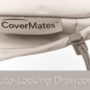 Covermates Round Dining Table/Chair Set Cover - Premium Polyester, Weather Resistant, Drawcord Hem, Patio Table Covers, 86DIAMETER x 30H, Stone