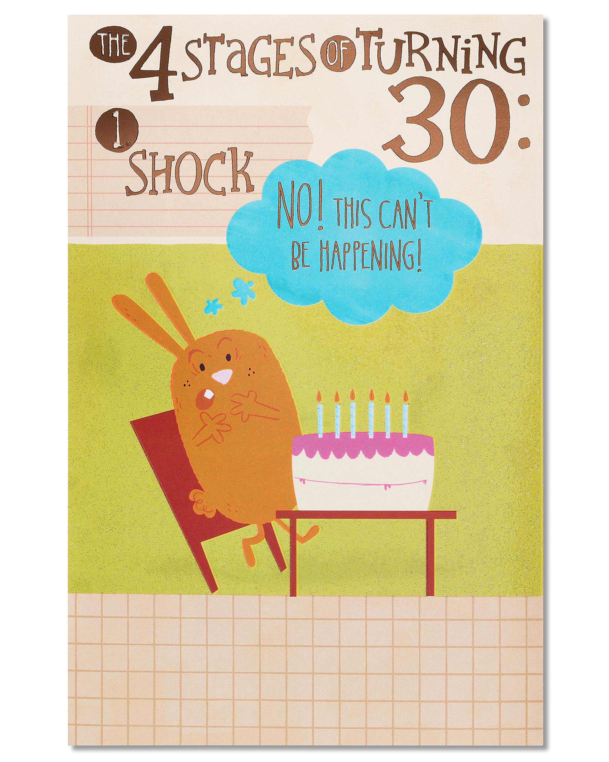 American Greetings Funny 30th Birthday Card (Four Stages)