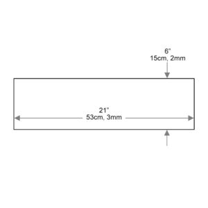 Dulles Glass 6" x 21" Rectangle Floating Glass Shelf - Shelf Only - Tempered - 3/8" Thick - Flat Polished Glass