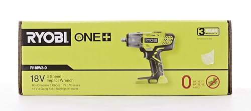 RYOBI R18IW3-0 18V ONE+ Cordless 3-Speed Impact Wrench (Body Only)