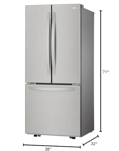 LG LFCS22520S 22 Cu. ft. French Door Refrigerator in Stainless Steel (2021)