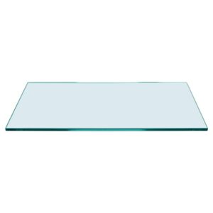 dulles glass 6" x 21" rectangle floating glass shelf - shelf only - tempered - 3/8" thick - flat polished glass