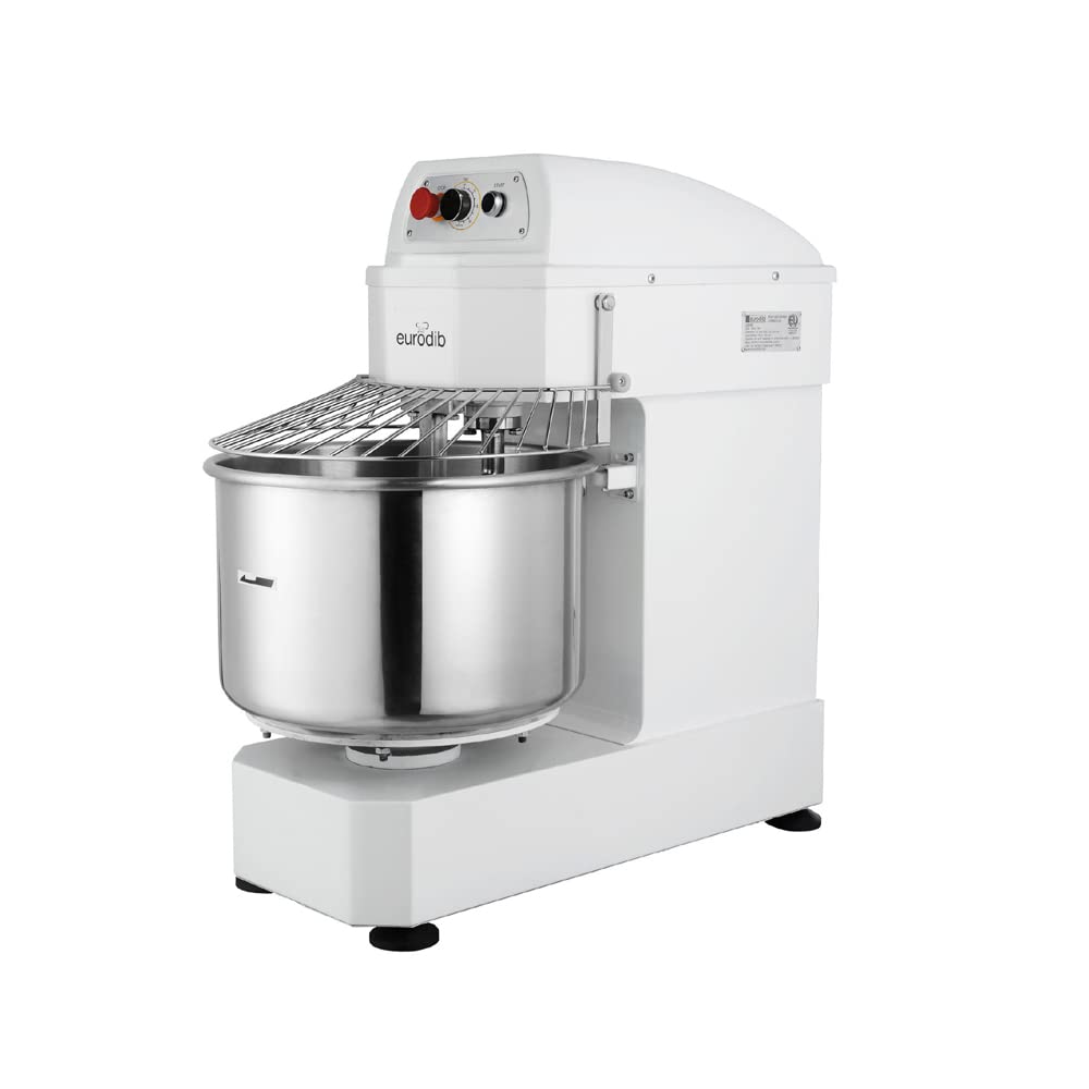 Eurodib LM40T 40-Quart Commercial Spiral Dough Mixer, 220v, White